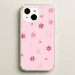 Flower Types Pattern Pink  - Floral Phone Case for iPhone 15 Plus