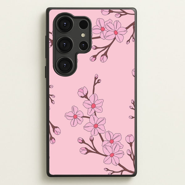 Cherry Blossom Pattern  - Floral Phone Case for Galaxy S25 Ultra