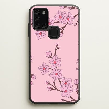 Cherry Blossom Pattern  - Floral Phone Case for Galaxy A21s