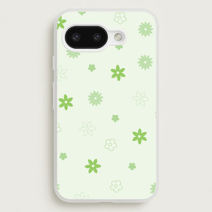 Flower Types Pattern Green  - Floral Phone Case for Google Pixel 9a