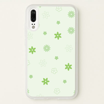 Flower Types Pattern Green  - Floral Phone Case for Huawei P20