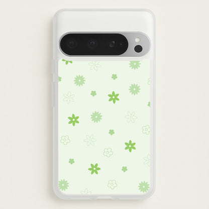 Flower Types Pattern Green  - Floral Phone Case for Google Pixel 9 Pro XL