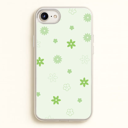 Flower Types Pattern Green  - Floral Phone Case for iPhone 6 / 7 / 8 / SE