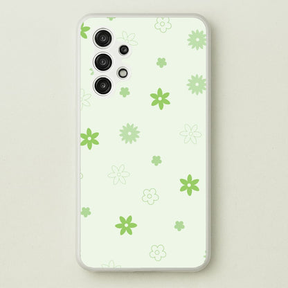 Flower Types Pattern Green  - Floral Phone Case for Galaxy A13