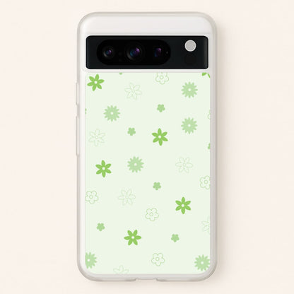 Flower Types Pattern Green  - Floral Phone Case for Google Pixel 8 Pro