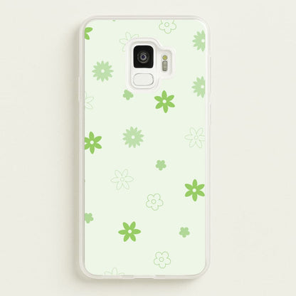 Flower Types Pattern Green  - Floral Phone Case for Galaxy S9
