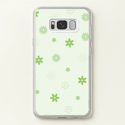 Flower Types Pattern Green  - Floral Phone Case for Galaxy S8 Plus