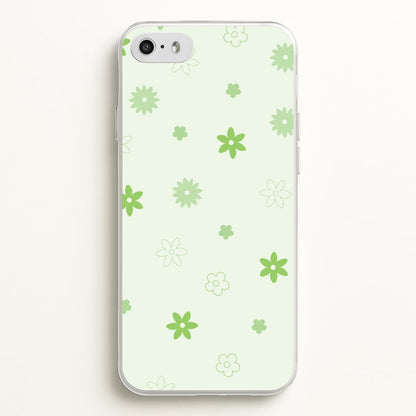Flower Types Pattern Green  - Floral Phone Case for iPhone 5 / 5s / SE 2016