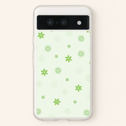 Flower Types Pattern Green  - Floral Phone Case for Google Pixel 8