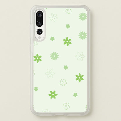 Flower Types Pattern Green  - Floral Phone Case for Huawei P20 Pro