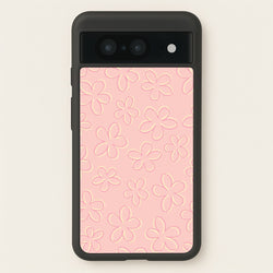Abstract Flower Outlines Pattern  - Floral Phone Case for Google Pixel 8