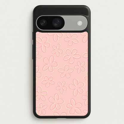 Abstract Flower Outlines Pattern  - Floral Phone Case for Google Pixel 9 / 9 Pro