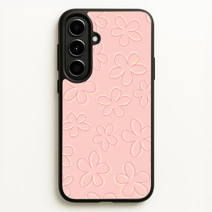 Abstract Flower Outlines Pattern  - Floral Phone Case for Galaxy A56