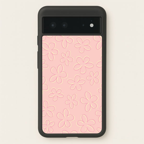 Abstract Flower Outlines Pattern  - Floral Phone Case for Google Pixel 6