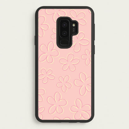 Abstract Flower Outlines Pattern  - Floral Phone Case for Galaxy S9 Plus