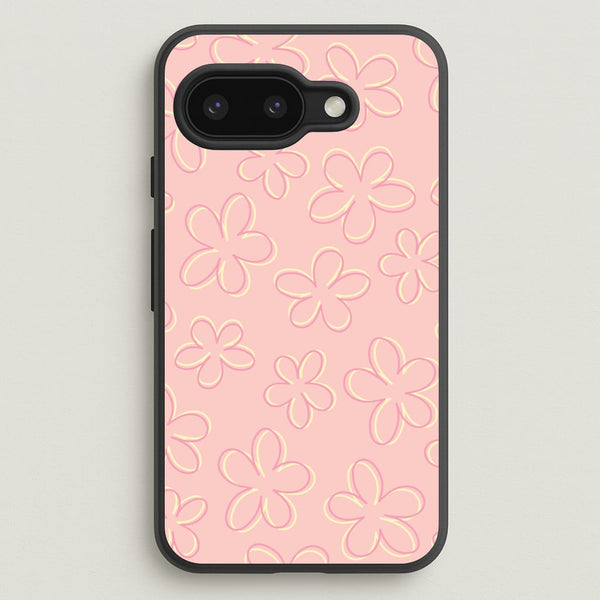 Abstract Flower Outlines Pattern  - Floral Phone Case for Google Pixel 9a