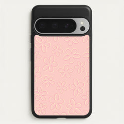 Abstract Flower Outlines Pattern  - Floral Phone Case for Google Pixel 9 Pro XL