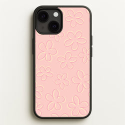 Abstract Flower Outlines Pattern  - Floral Phone Case for iPhone 13 Mini