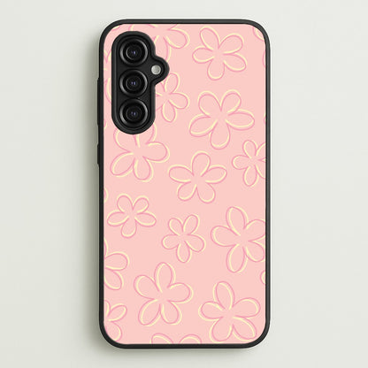 Abstract Flower Outlines Pattern  - Floral Phone Case for Galaxy A14