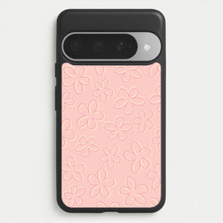 Abstract Flower Outlines Pattern Phone Case for Google Pixel 10 Pro XL