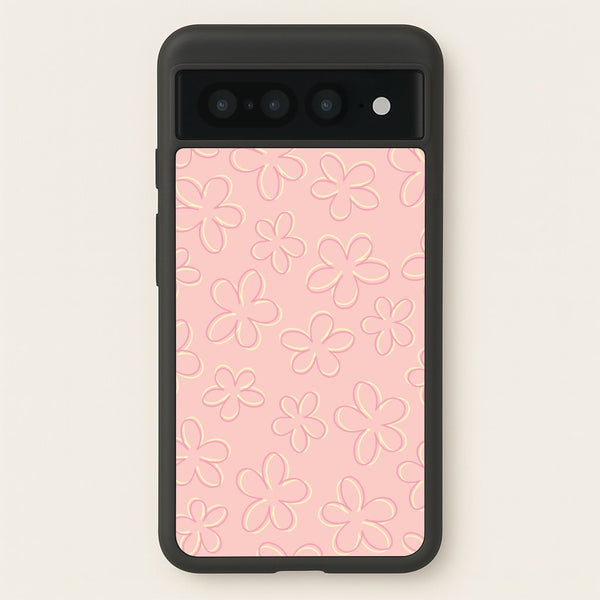 Abstract Flower Outlines Pattern  - Floral Phone Case for Google Pixel 7 Pro