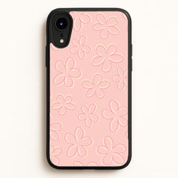 Abstract Flower Outlines Pattern  - Floral Phone Case for iPhone XR