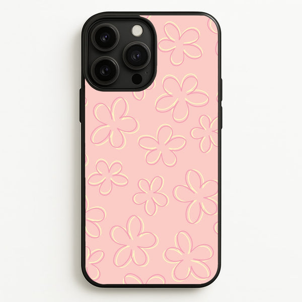Abstract Flower Outlines Pattern  - Floral Phone Case for iPhone 13 Pro Max