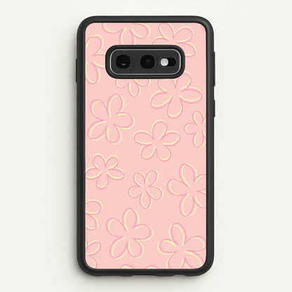 Abstract Flower Outlines Pattern  - Floral Phone Case for Galaxy S10e