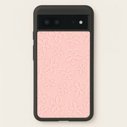 Abstract Flower Outlines Pattern  - Floral Phone Case for Google Pixel 7