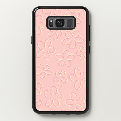 Abstract Flower Outlines Pattern  - Floral Phone Case for Galaxy S8 Plus