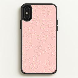 Abstract Flower Outlines Pattern  - Floral Phone Case for iPhone XS Max