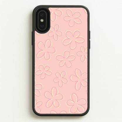 Abstract Flower Outlines Pattern  - Floral Phone Case for iPhone XS Max