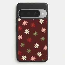 Dark Whimsical Flower Pattern Phone Case for Google Pixel 10 Pro XL