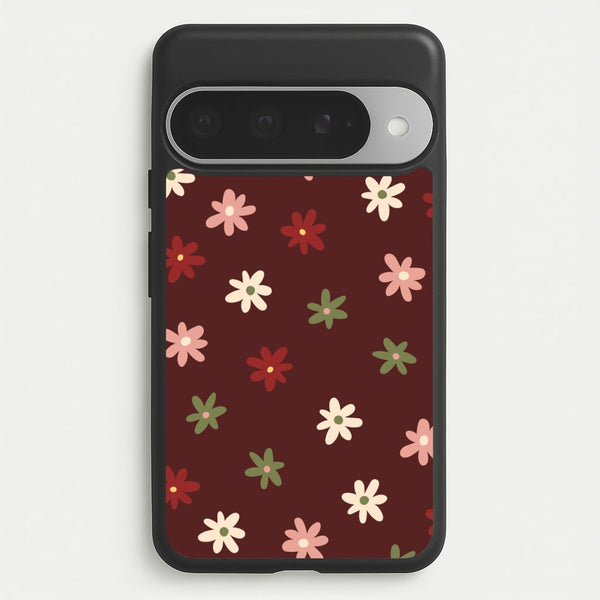 Dark Whimsical Flower Pattern Phone Case for Google Pixel 10 Pro XL