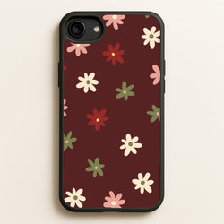 Dark Whimsical Flower Pattern  - Floral Phone Case for iPhone 6 / 7 / 8 / SE