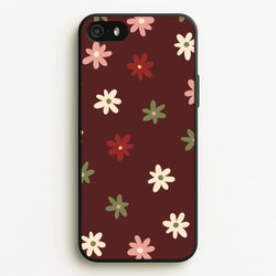 Dark Whimsical Flower Pattern  - Floral Phone Case for iPhone 5 / 5s / SE 2016