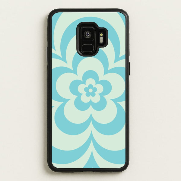 Teal Abstract Flower Pattern   - Floral Phone Case for Galaxy S9