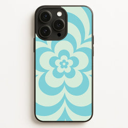 Teal Abstract Flower Pattern   - Floral Phone Case for iPhone 12 Pro Max