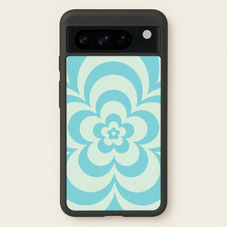 Teal Abstract Flower Pattern   - Floral Phone Case for Google Pixel 8 Pro