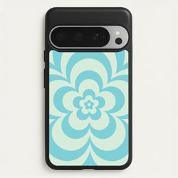 Teal Abstract Flower Pattern   - Floral Phone Case for Google Pixel 9 Pro XL