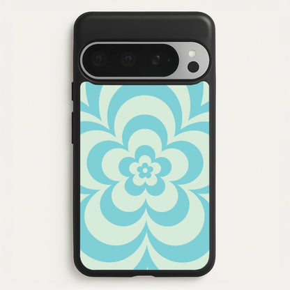 Teal Abstract Flower Pattern   - Floral Phone Case for Google Pixel 9 Pro XL