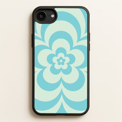 Teal Abstract Flower Pattern   - Floral Phone Case for iPhone 6 / 7 / 8 / SE