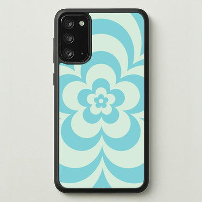 Teal Abstract Flower Pattern   - Floral Phone Case for Galaxy Note 20