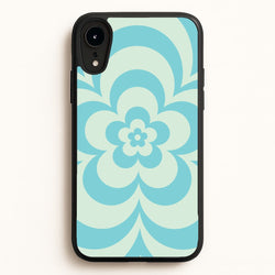 Teal Abstract Flower Pattern   - Floral Phone Case for iPhone XR