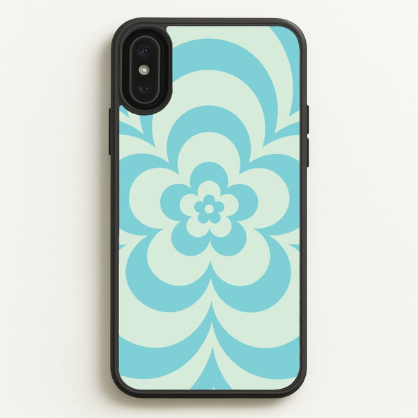 Teal Abstract Flower Pattern   - Floral Phone Case for iPhone XS Max