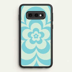Teal Abstract Flower Pattern   - Floral Phone Case for Galaxy S10e