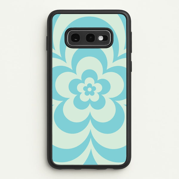 Teal Abstract Flower Pattern   - Floral Phone Case for Galaxy S10e