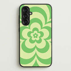 Green Abstract Flower Pattern   - Floral Phone Case for Galaxy A16