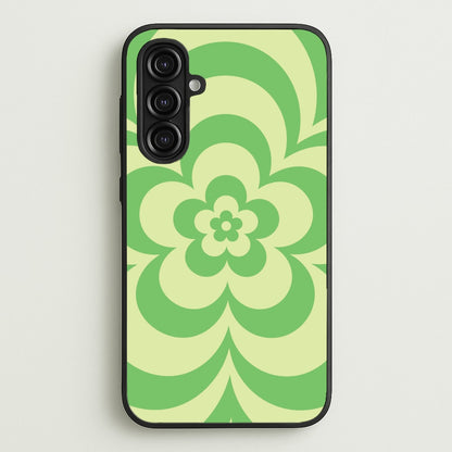Green Abstract Flower Pattern   - Floral Phone Case for Galaxy A16