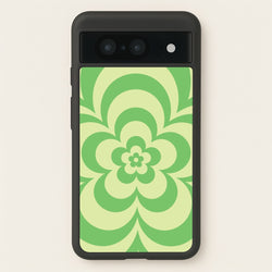 Green Abstract Flower Pattern   - Floral Phone Case for Google Pixel 8